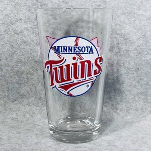Minnesota Twins MLB Budweiser Beer Pint Glass 16 oz Libbey Barware Mancave‎
